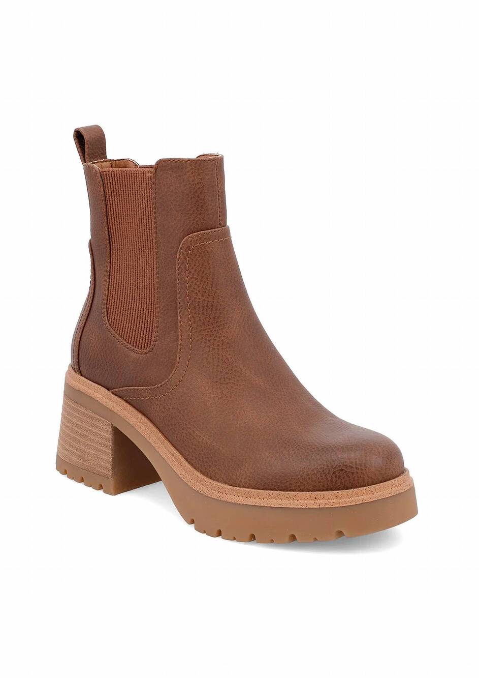 NEW MIA women's irie platform booties in luggage